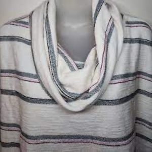 Anthropologie Dolan Striped Cowl Neck Top -Medium
